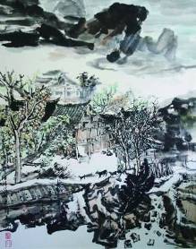 新闻 正文  大图 |小图 大图 |小图中国画·贵州布衣村写生   卢继波