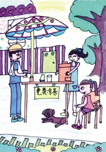 儿童画《志愿者》 周乐言