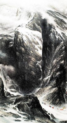 新闻 正文 大图|小图(图二《攀登 主要获奖作品有《祥云