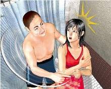 老师脱14岁女生衣服摸下体 强奸不成逼口交(图