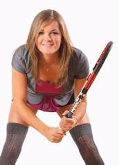 图文:拉德万斯卡<em>姐妹</em>写真 姐姐穿<em>丝袜</em>打球-体育