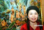 小图 资料图(2005年)三月八日,当代著名女画家康金梅的三十幅油画