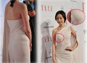 女星走光图集:f杯女星上衣掉落前胸全露(图)